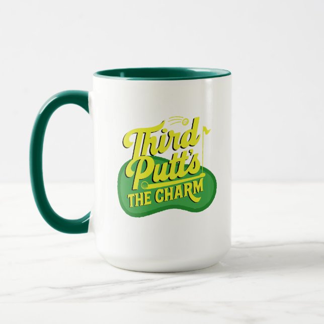 Scramble-Turnier Golf-Vater Dritter Putt bringt de Tasse (Links)