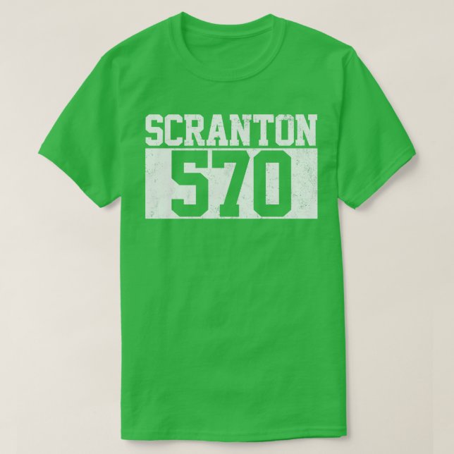 Scranton 570 Bereichscode Vintag T-Shirt (Design vorne)