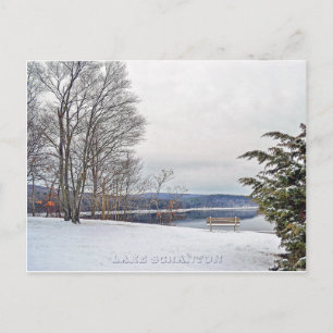 Scranton Lake Postcard Scranton PA-Winter Postkarte