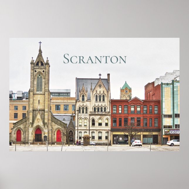 Scranton PA Architektur - Stadtbild-Poster Poster (Vorne)