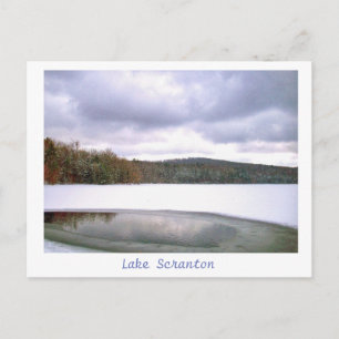 Scranton PA Lake Scranton Post Card Winterfarbe Postkarte