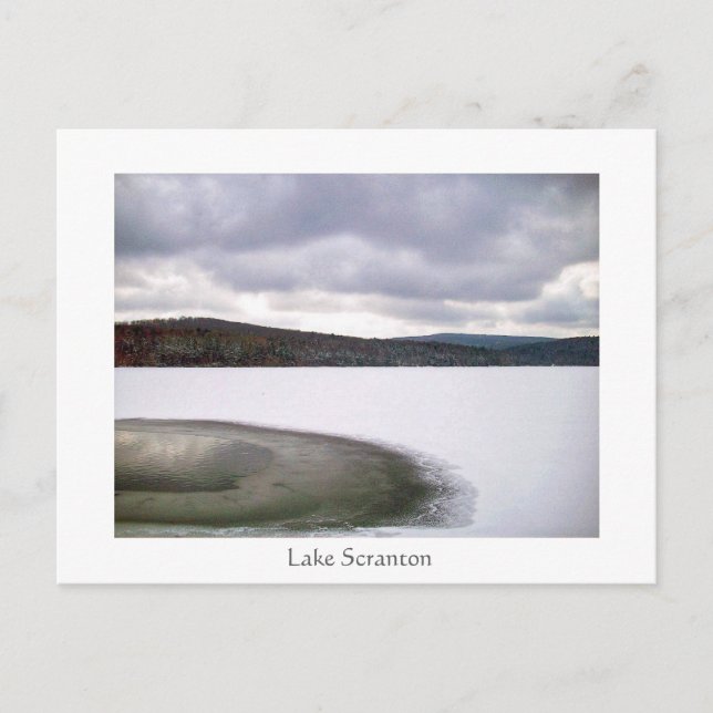 Scranton, PA Scranton Lake Post Card gefroren Postkarte (Vorderseite)