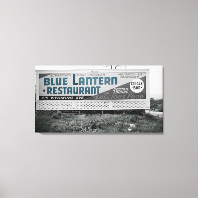 SCRANTON PENNSYLVANIA BLUE LANTERRESTAURANT LEINWANDDRUCK (Vorderseite)
