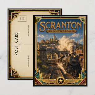 Scranton Pennsylvania Vintage Art Deco Golden Age Postkarte