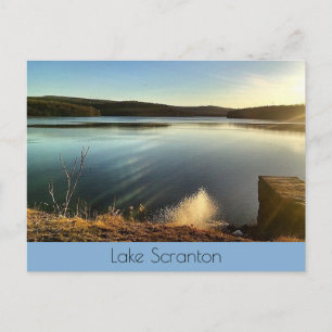 Scranton-Twilight Landschaft am See Postkarte