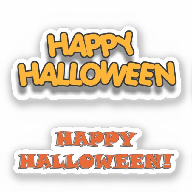 Scrap Book Happy Halloween Aufkleber (Vorderseite)