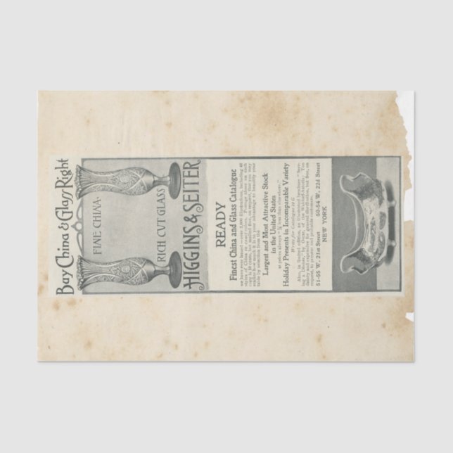 Scrap Ephemera Design Serie #12 Seidenpapier (Vorderseite)