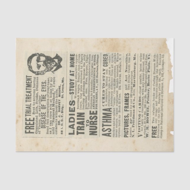 Scrap Ephemera Design Serie #16 Seidenpapier (Vorderseite)