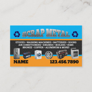 Scrap Metal Pickup Business Cards English-Spanish Visitenkarte