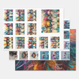 Scrapbook Designs Wackadoodle Vibranred Geschenkpapier Set