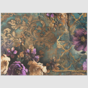 Scrapbook Embossed Damask & Floral Collage Seidenpapier