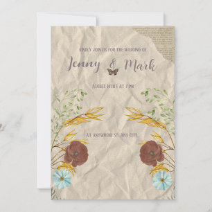 Scrapbook Hochzeitseinladung Einladung