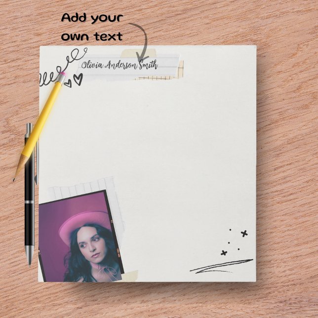 Scrapbook Notepad | Custom Photo & Name Gift Notizblock (Scrapbook Notepad | Custom Photo & Name Gift)