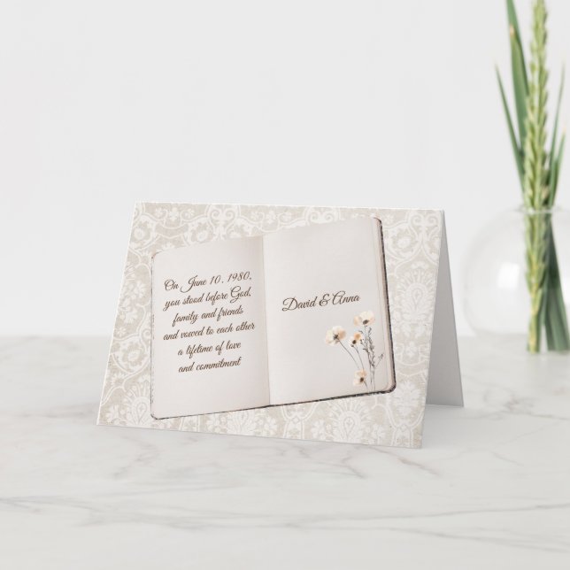 Scrapbook on Damask - Jubiläum Karte (Vorderseite)