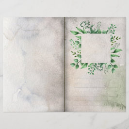 Scrapbook Page Watercolor Foliage