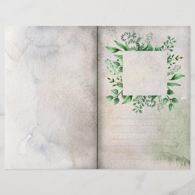 Scrapbook Page Watercolor Foliage (Vorderseite)