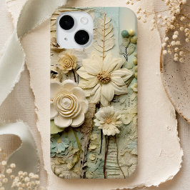 Scrapbook Paper Collage Floral 3D Case-Mate iPhone Hülle