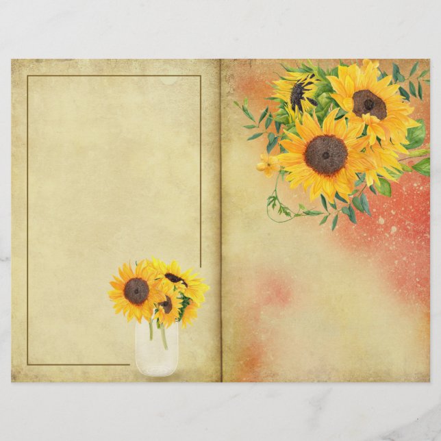 Scrapbook Paper des Sunflower Journal (Vorderseite)
