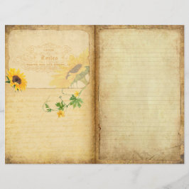 Scrapbook Paper des Sunflower Journal