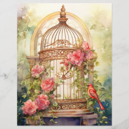 Scrapbook Paper des verzauberten Vogelschutzbuchs