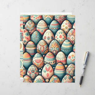 Scrapbook Paper "Folk Art Oaster Eggs"