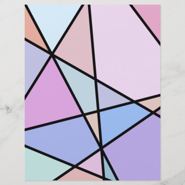 Scrapbook Paper für geometrische Formen (Vorderseite)