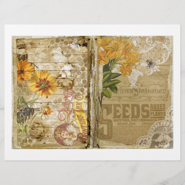 Scrapbook Paper Garden Junk Journal (Vorderseite)