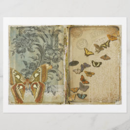 Scrapbook Paper Moth and Butterfly Junk Journal