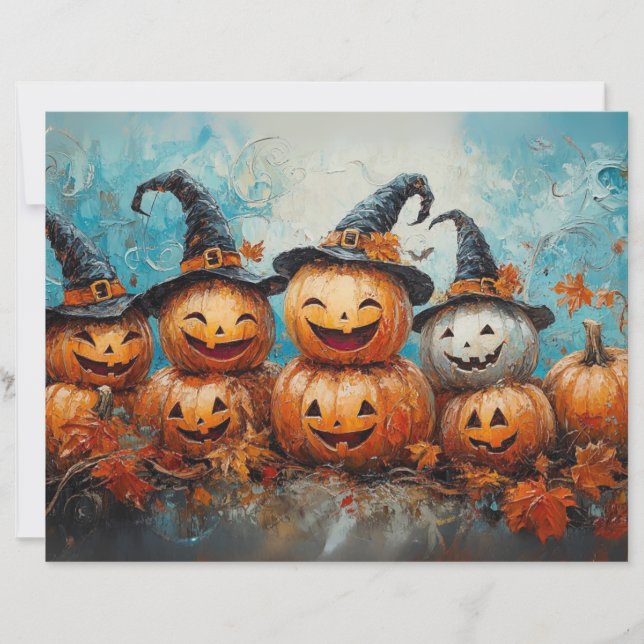 Scrapbook Paper Whimsical Pumpkin Family Fall (Vorderseite)