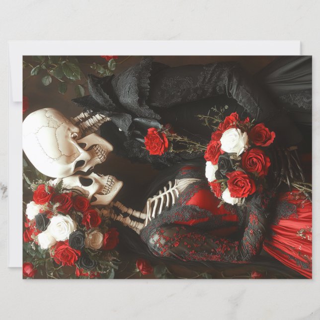 Scrapbook Paper Whimsical Wedding Black & Red (Vorderseite)