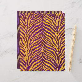 Scrapbook-Papier für lila- und Gold-Tiger-Streifen