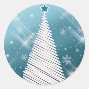Scrapbook Weihnachtsbaumaufkleber - Maßgeschneider Runder Aufkleber