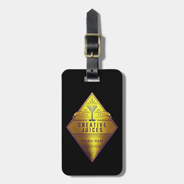 Scrapbooker Diamond "Creative Juices" Gepäckanhänger (Vorderseite vertikal)