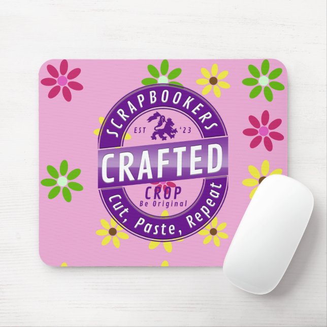 Scrapbookers - Ausschneiden, Einfügen und Wiederho Mousepad (Mit Mouse)