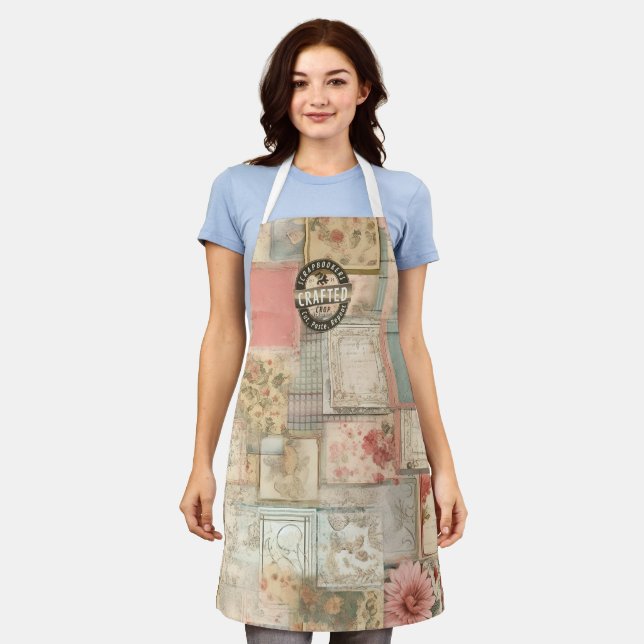 Scrapbookers Cut Paste Repeat Schürze (Getragen)