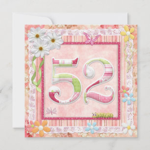 Scrapbooking 52. Geburtstag Einladung
