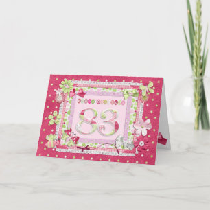 Scrapbooking 83. Geburtstag Karte