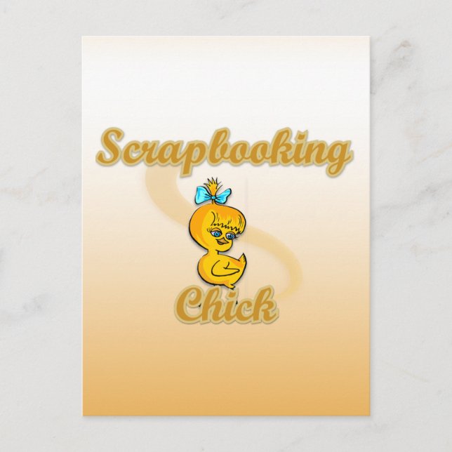 Scrapbooking Chick Postkarte (Vorderseite)