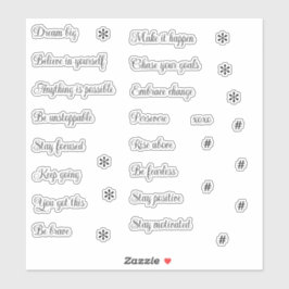 Scrapbooking Journalistische Wörter und Phrasen Aufkleber