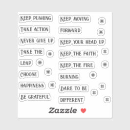 Scrapbooking Journalistische Wörter und Phrasen Aufkleber