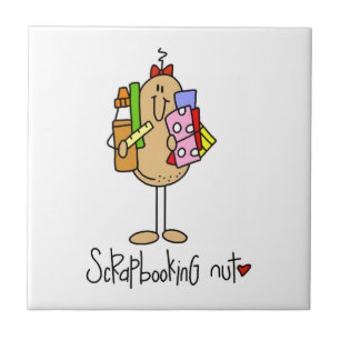 Scrapbooking-Nuss-T-Shirts und Geschenke Fliese