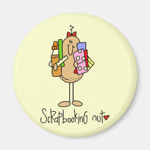 Scrapbooking-Nuss-T-Shirts und Geschenke Magnet