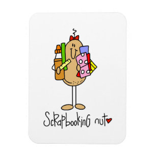 Scrapbooking-Nuss-T-Shirts und Geschenke Magnet