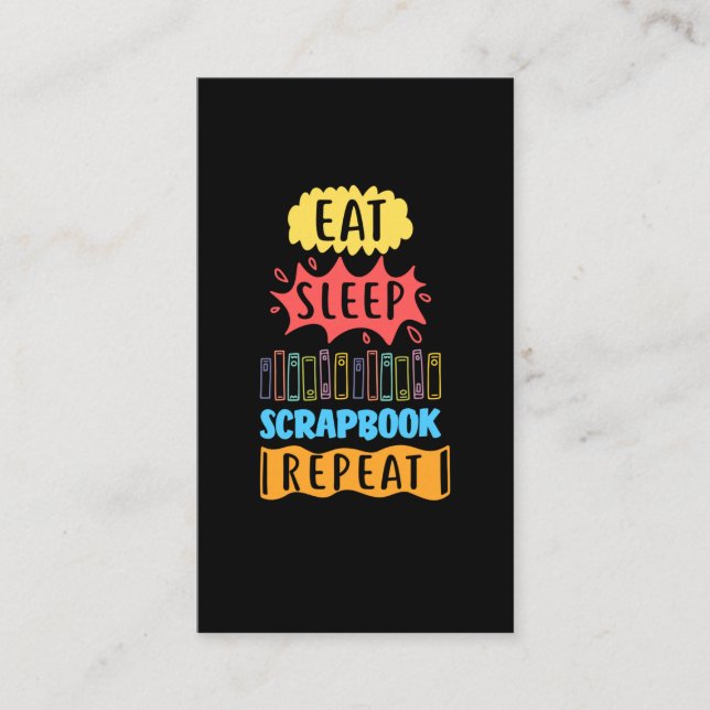 Scrapbooking Spaß Funny Crafty Scrap Book Lover Visitenkarte (Vorderseite)