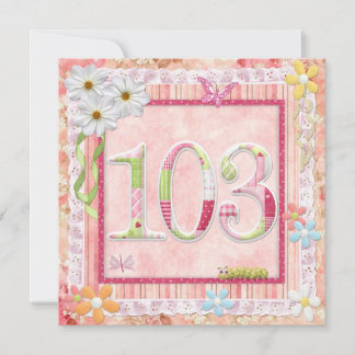 Scrapbooking zum 103. Geburtstag Einladung