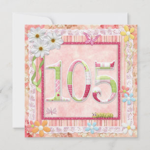 Scrapbooking zum 105. Geburtstag Einladung
