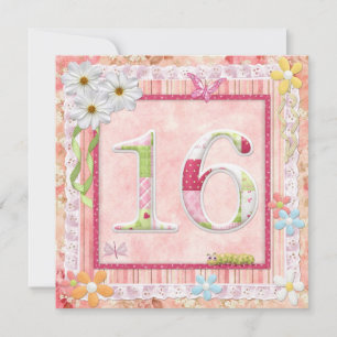 Scrapbooking zum 16. Geburtstag Einladung