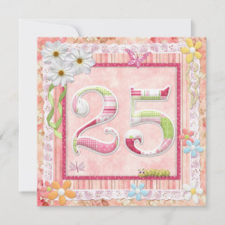 Scrapbooking zum 25. Geburtstag Einladung