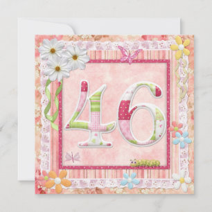 Scrapbooking zum 46. Geburtstag Einladung