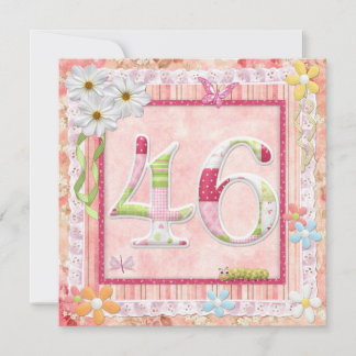 Scrapbooking zum 46. Geburtstag Einladung